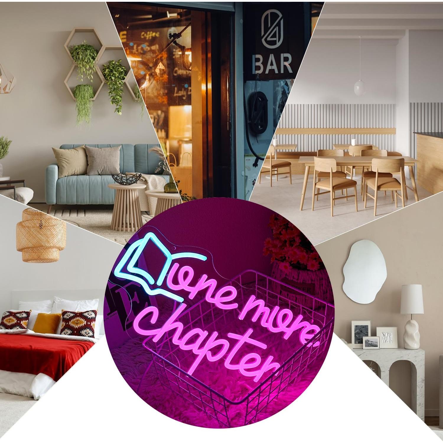 Letrero Neón Un Capítulo Más LED para Decoración de Pared 61x13 cm