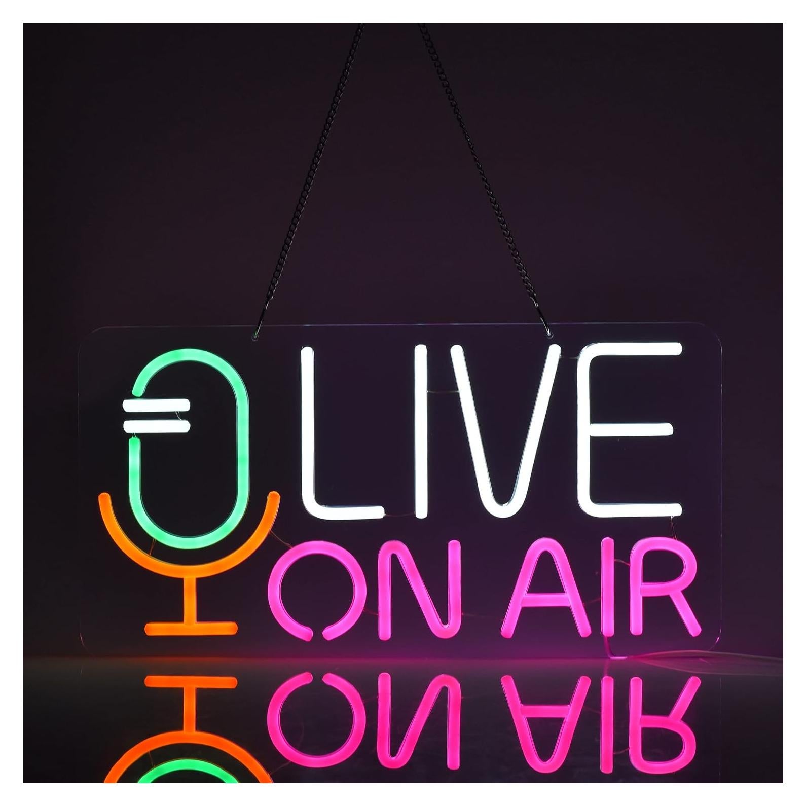 Señal de Neón LED Regulable SGTD EN VIVO 43x23 cm