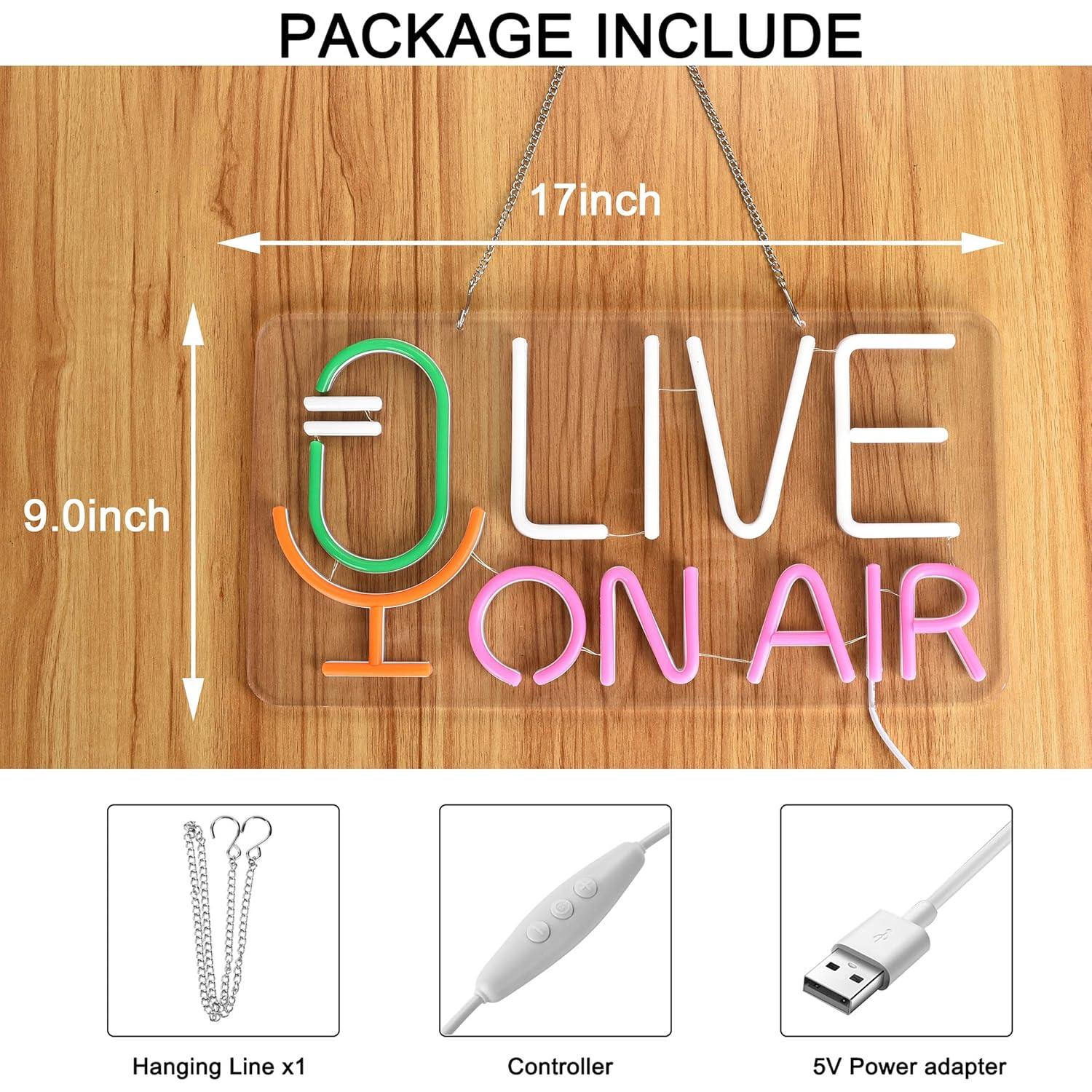 Señal de Neón LED Regulable SGTD EN VIVO 43x23 cm