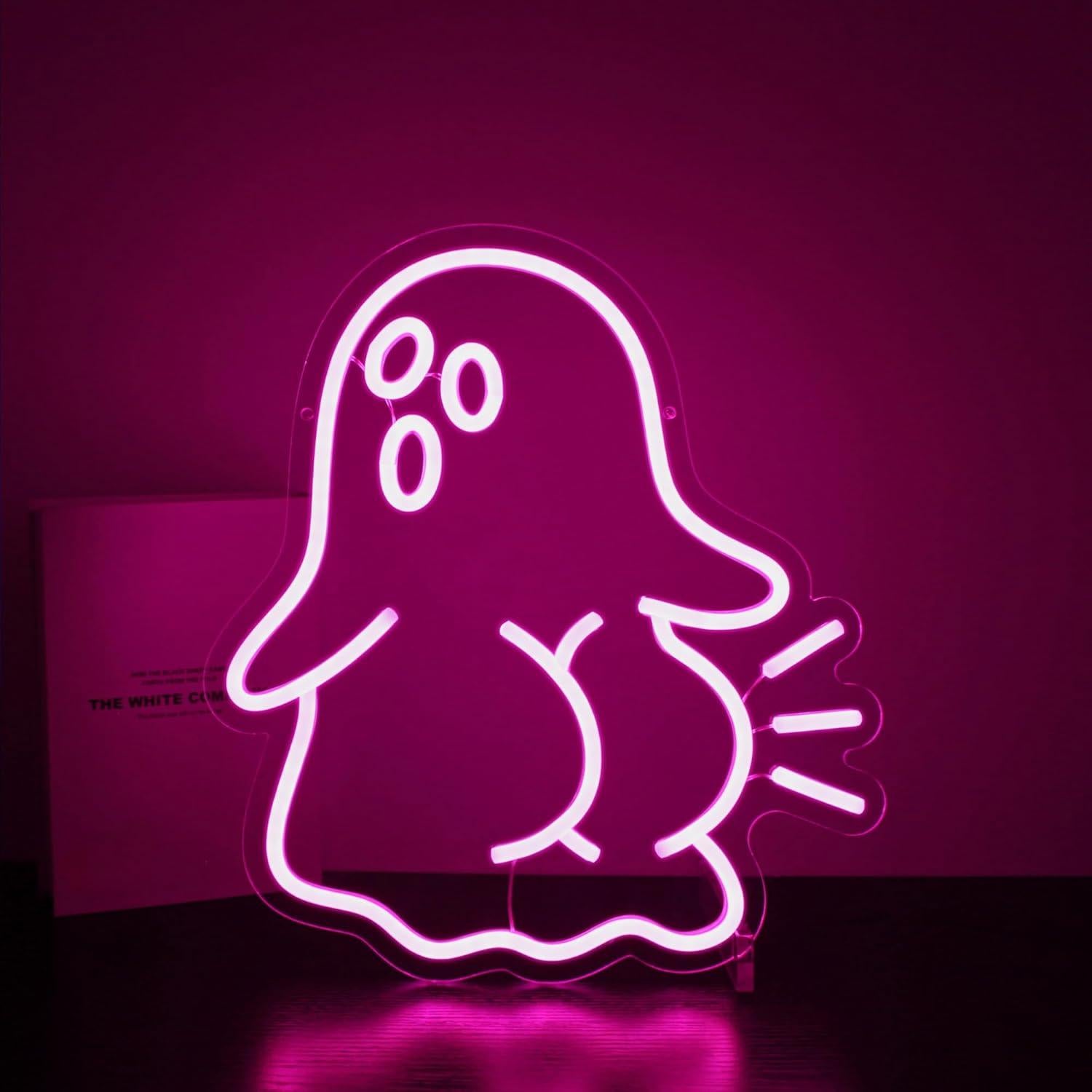 Luz de Neón LED Rosa HSJNJKFU para Decoración de Pared