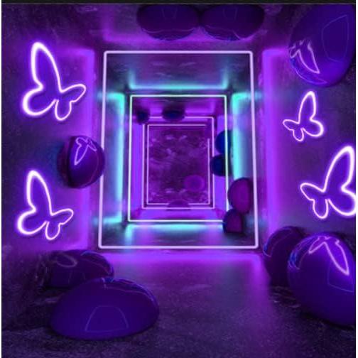 Luz de Neón Mariposa LED UrsaMajor - Paquete de 2 - 16x22.5cm