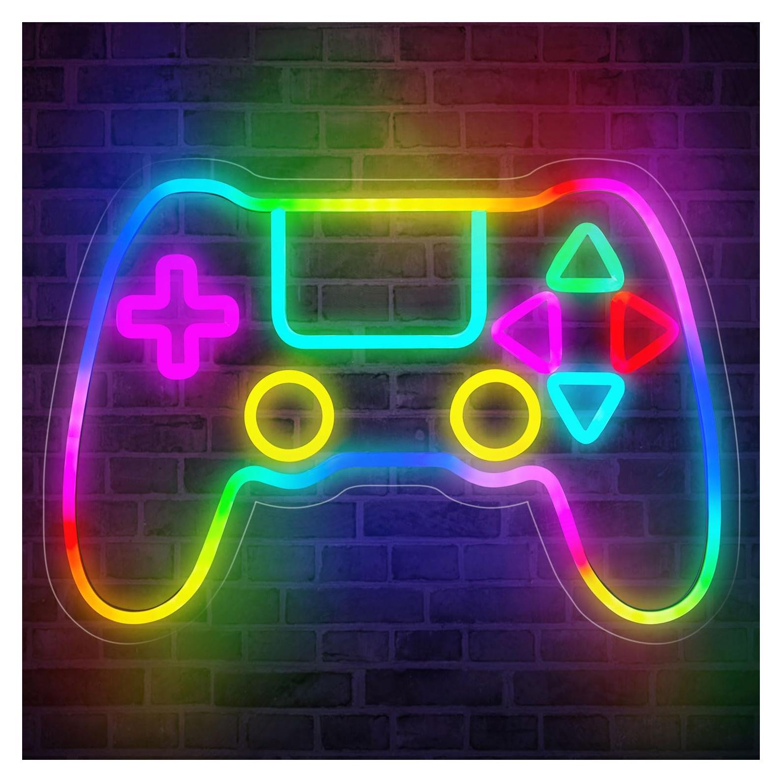 Luz de Neón Gamer Qusea Gamepad RGB LED USB 28x40.6cm