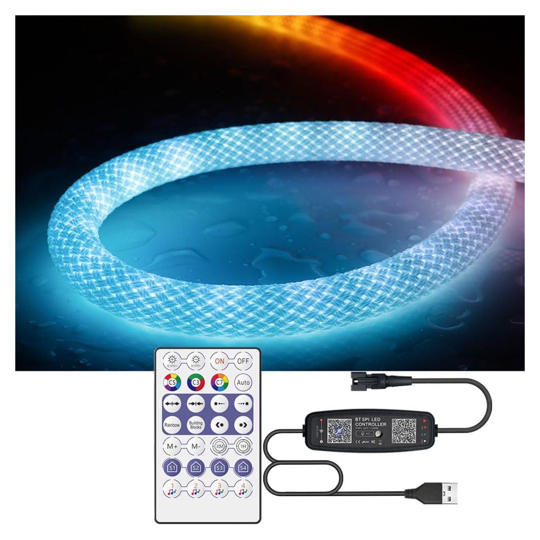 Tira LED Neon 2M WS2811 RGB Flexible Controlador Bluetooth