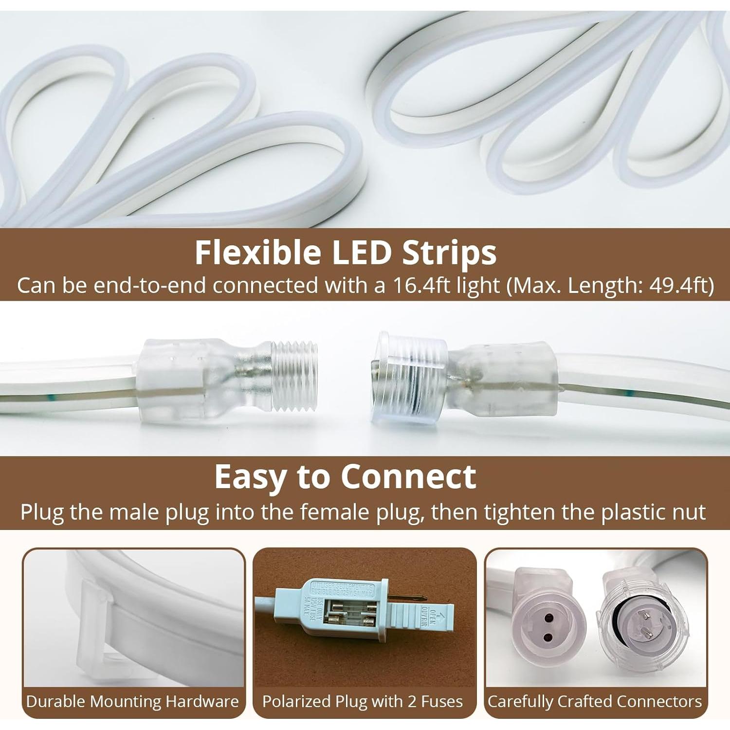 Luz de Tira Neón LED Verde 10m Areful Impermeable 1200 LEDs