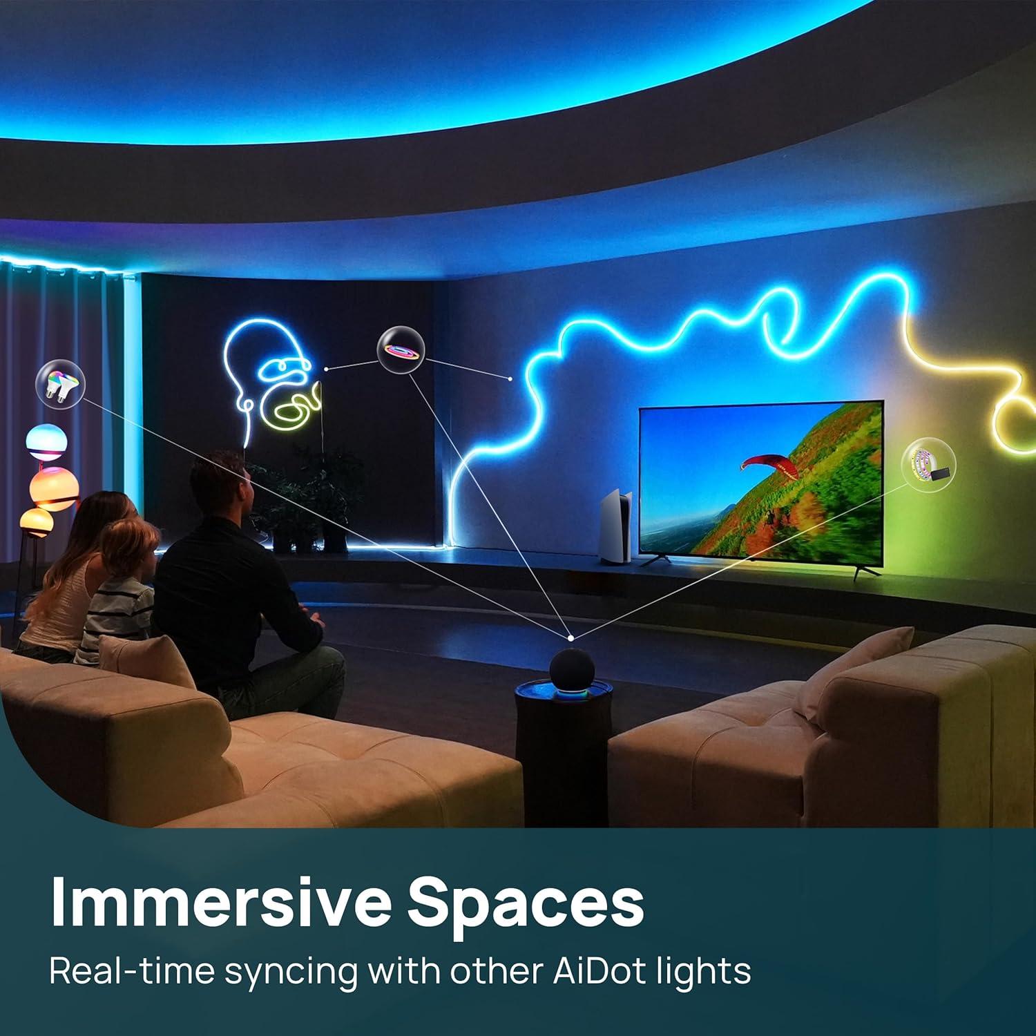 Tira LED Neon Linkind 3m con Sincronización Musical y Control por Voz