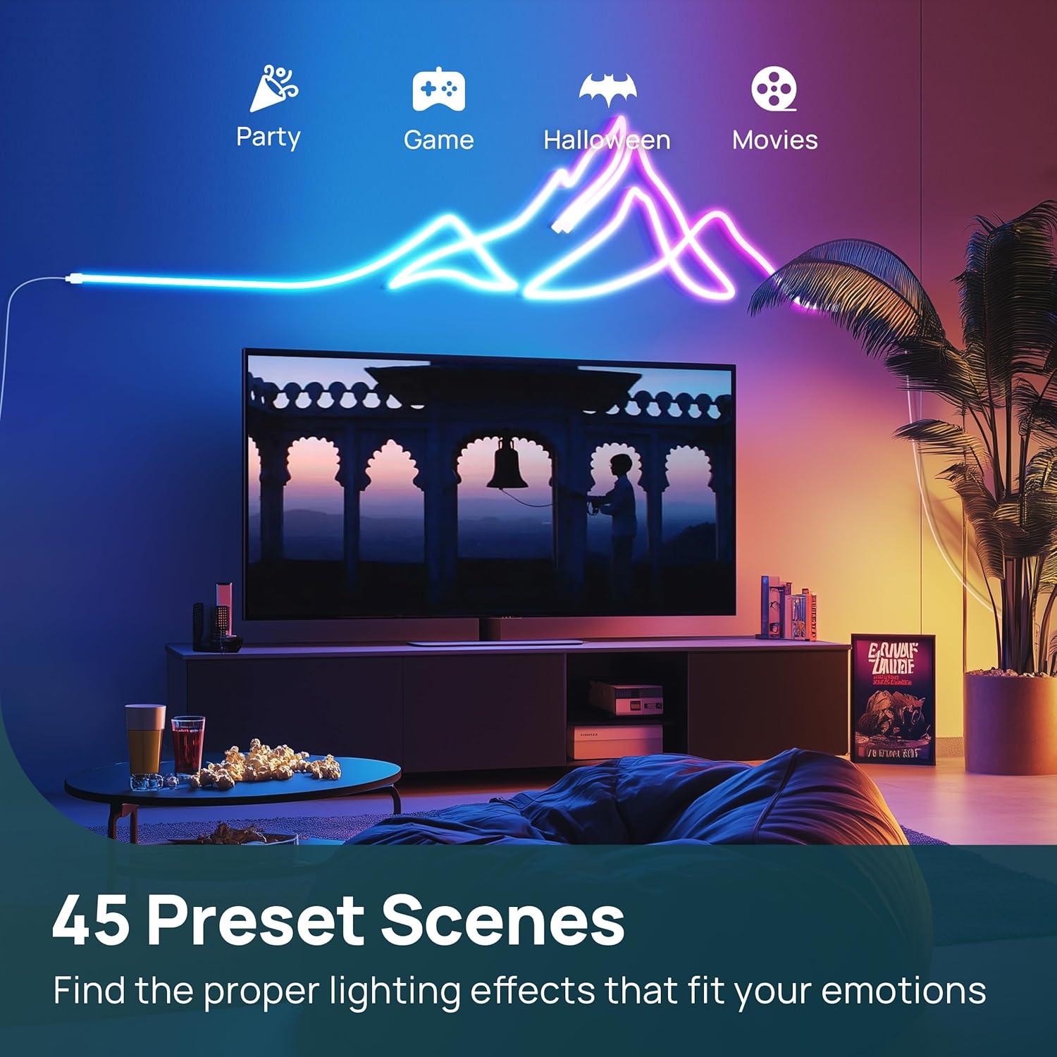 Tira LED Neon Linkind 3m con Sincronización Musical y Control por Voz