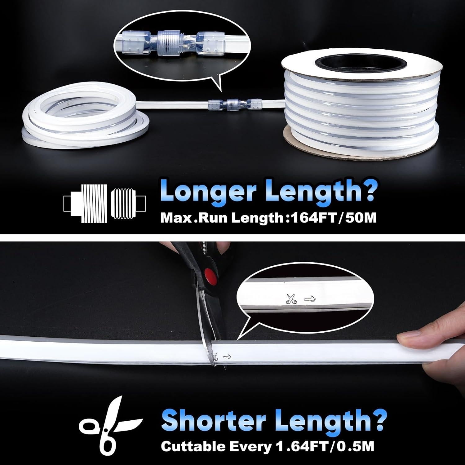 Tira de Neón LED KANAYA 15M Cálido Blanco 2800K IP65