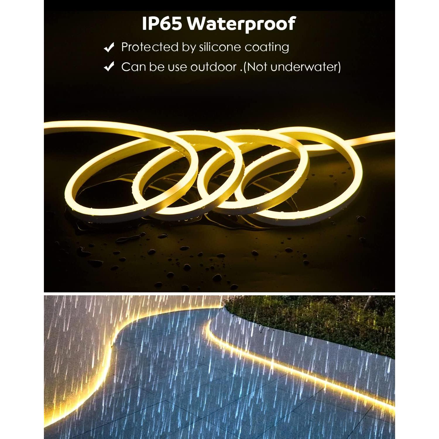 Tira de Neón LED Aclorol 5M Blanca Cálida Impermeable 120LEDs/M