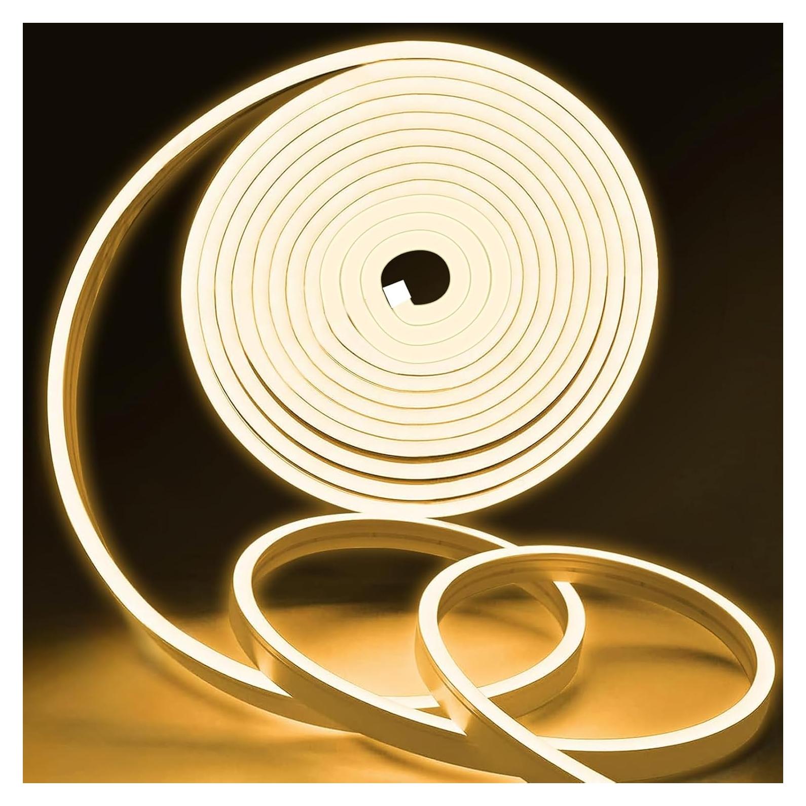 Tira de Luz LED de Neón Meevt 5m Blanca Cálida Impermeable