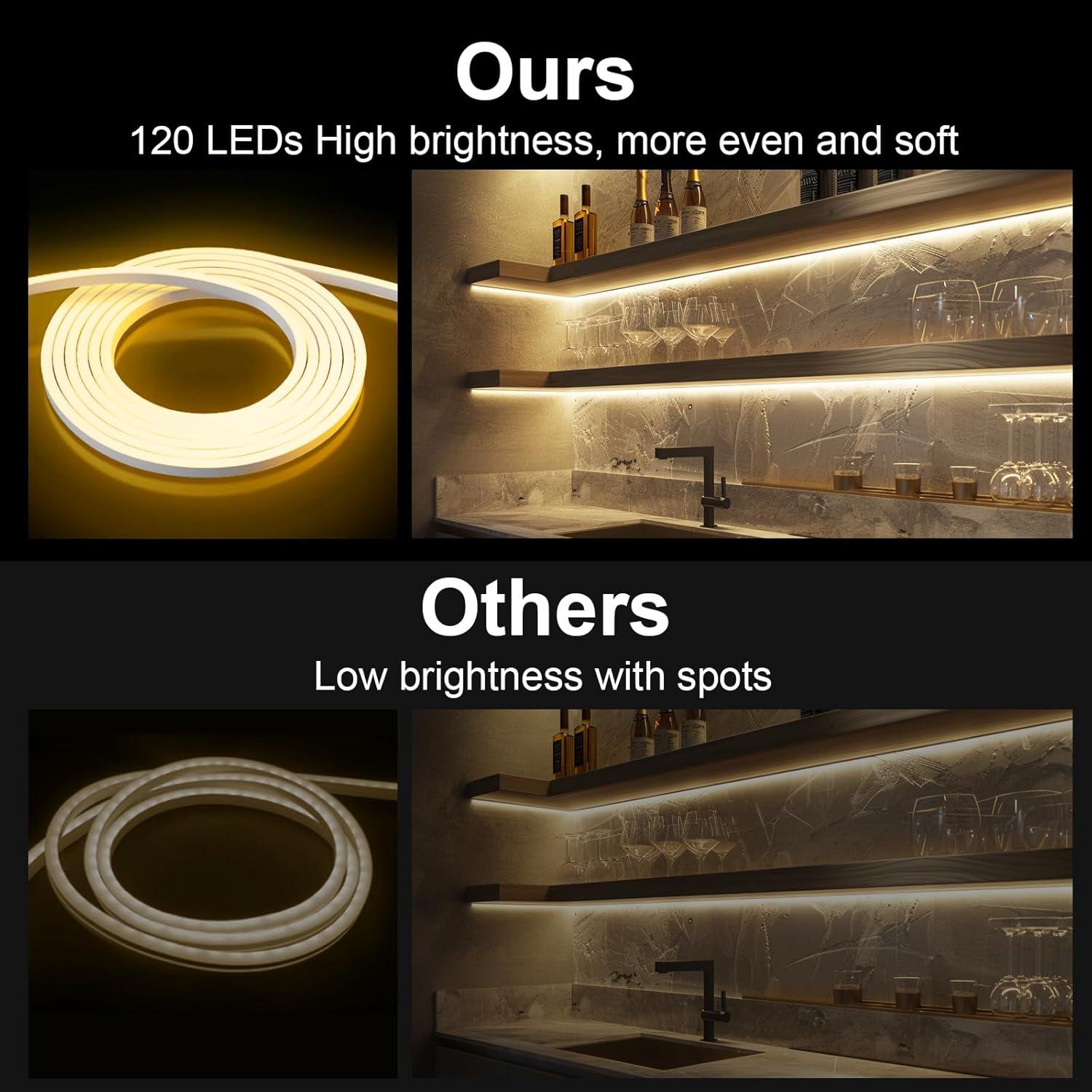 Tira de Luz LED de Neón Meevt 5m Blanca Cálida Impermeable