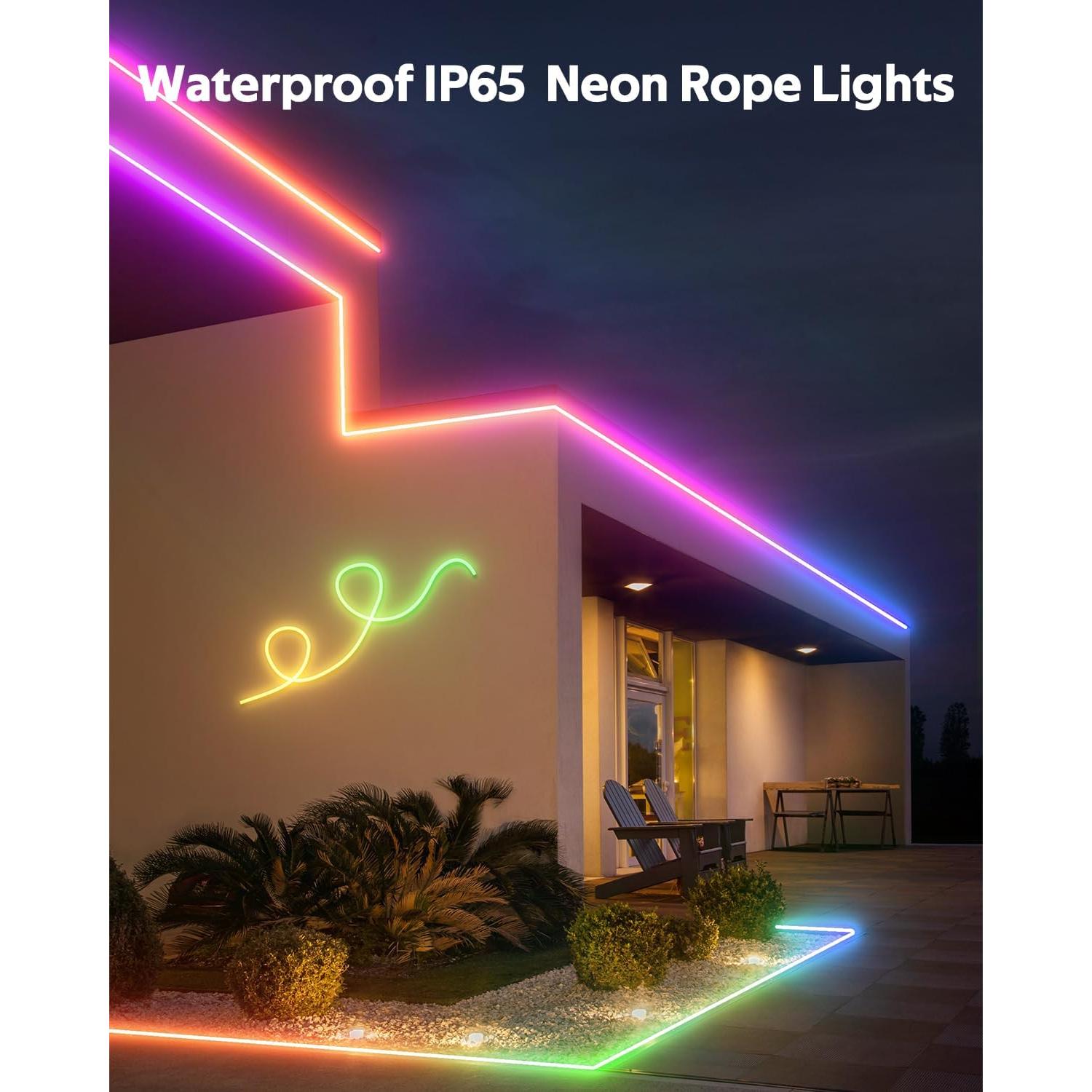 Tira de Luz LED Neón RGB 5M Impermeable con Control Remoto