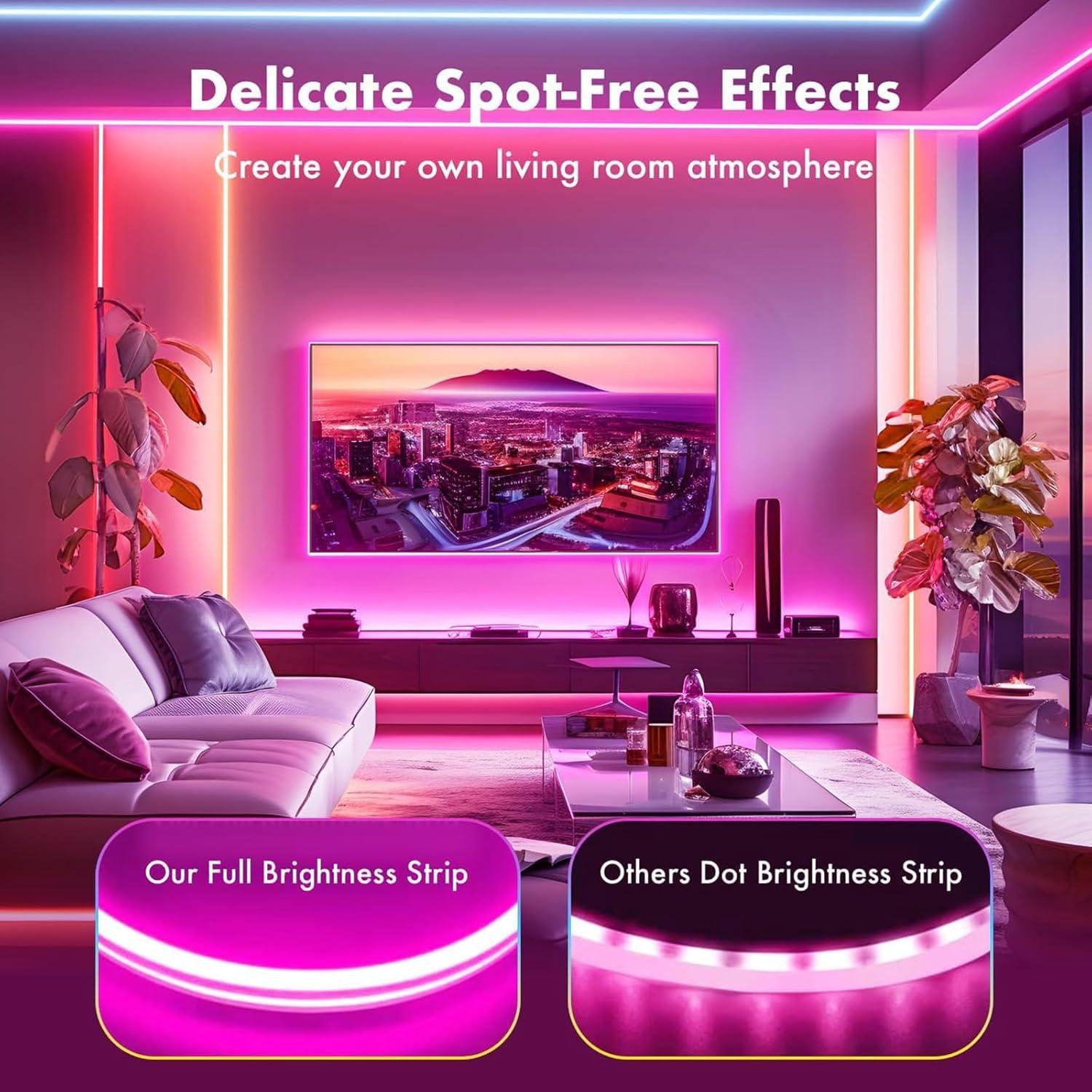 Luces de Cuerda de Neón AXMVEZ 10m RGB IP67 Control APP