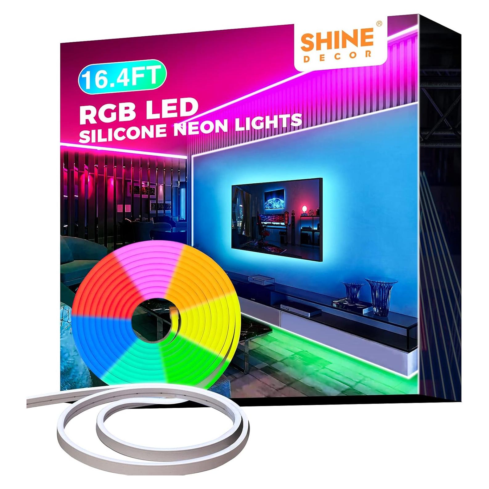 Tira LED Neon RGB 5m Shine Decor Control Remoto Dimmable