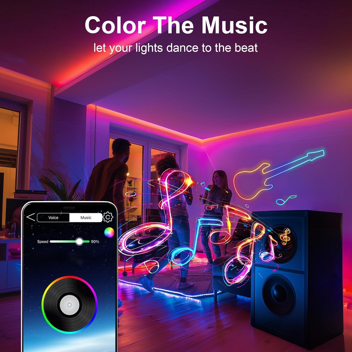 Tira de Luces LED Neón RGB 5m Lucienstar, Control App, IP67