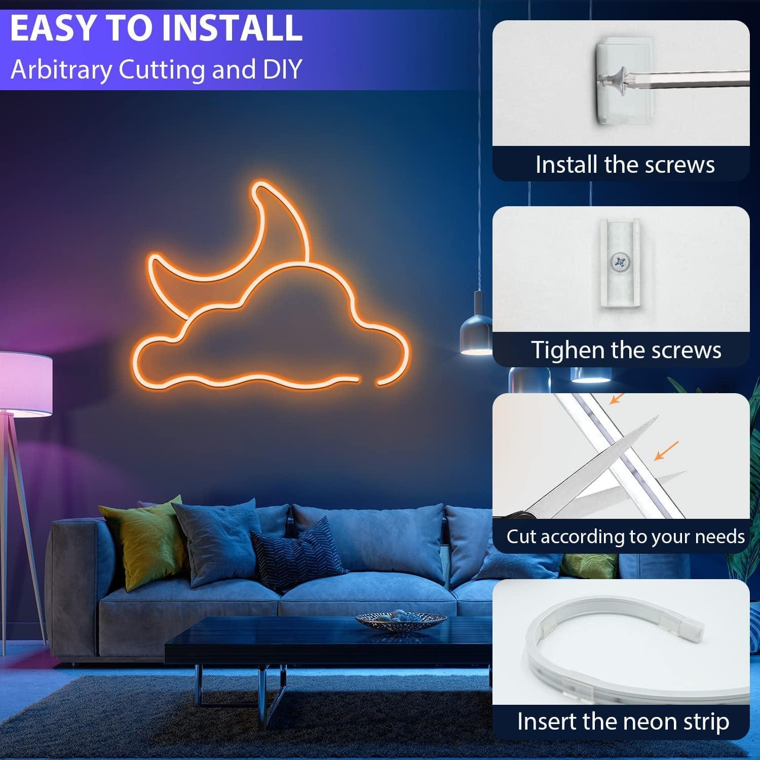 Tira de Luces LED Neón RGB 5m Lucienstar, Control App, IP67