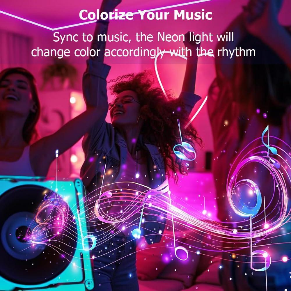 Luces de Cuerda LED Neón EcoMyLife 5M RGB Dimmable IP68