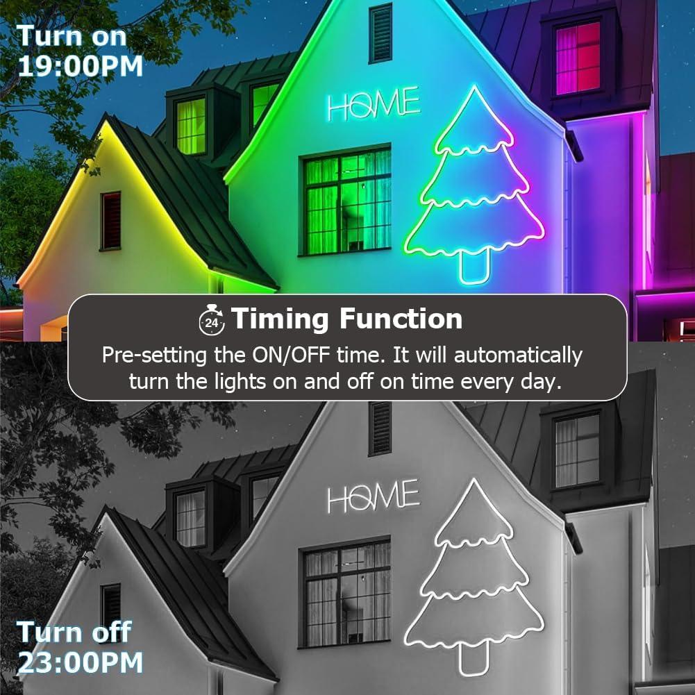 Luces de Cuerda LED Neón EcoMyLife 5M RGB Dimmable IP68
