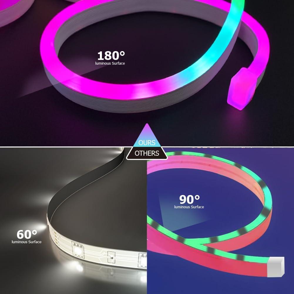 Luces de Cuerda LED Neón EcoMyLife 5M RGB Dimmable IP68