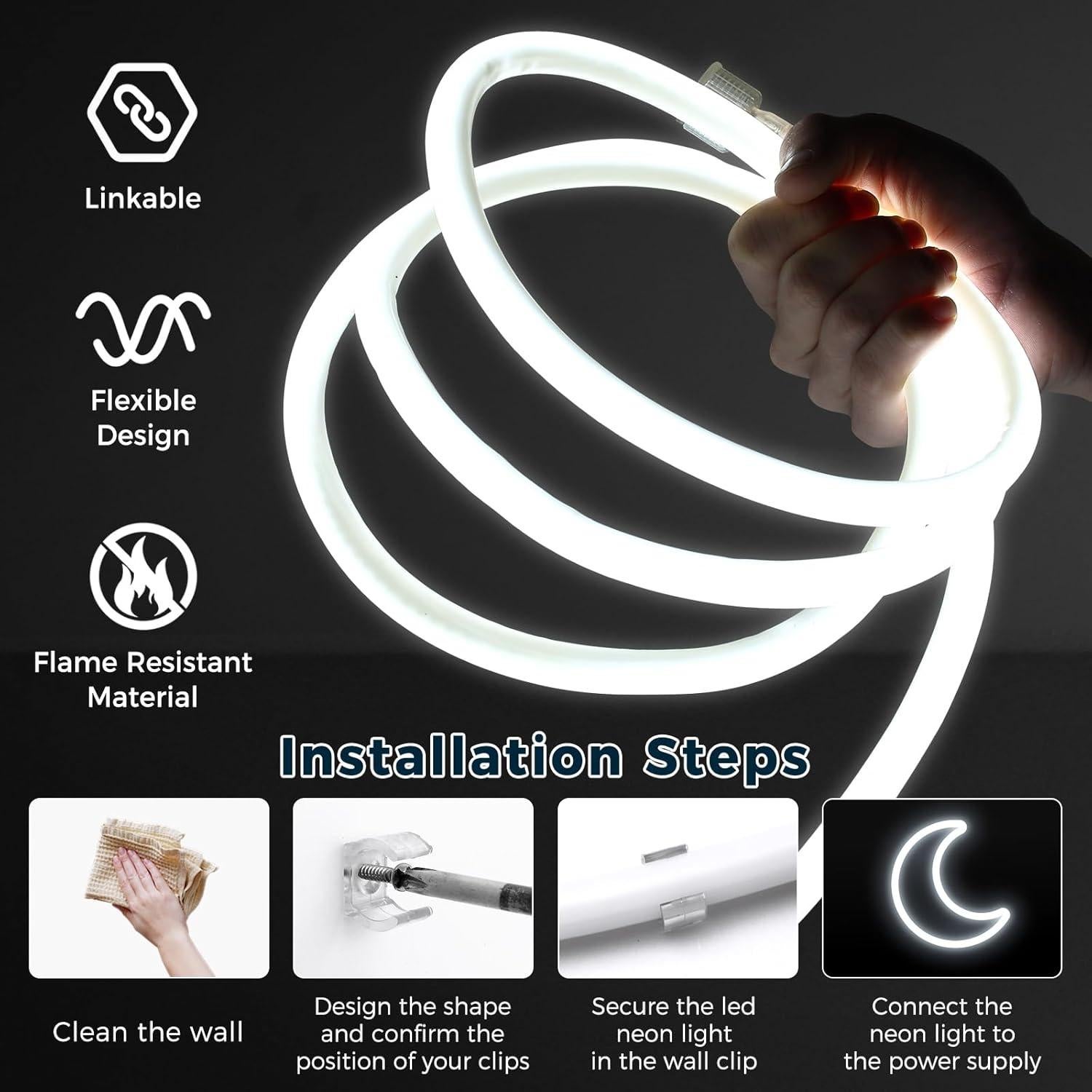 Luz de Cuerda LED BrightLux 5m 6000K Conectable Interior/Exterior