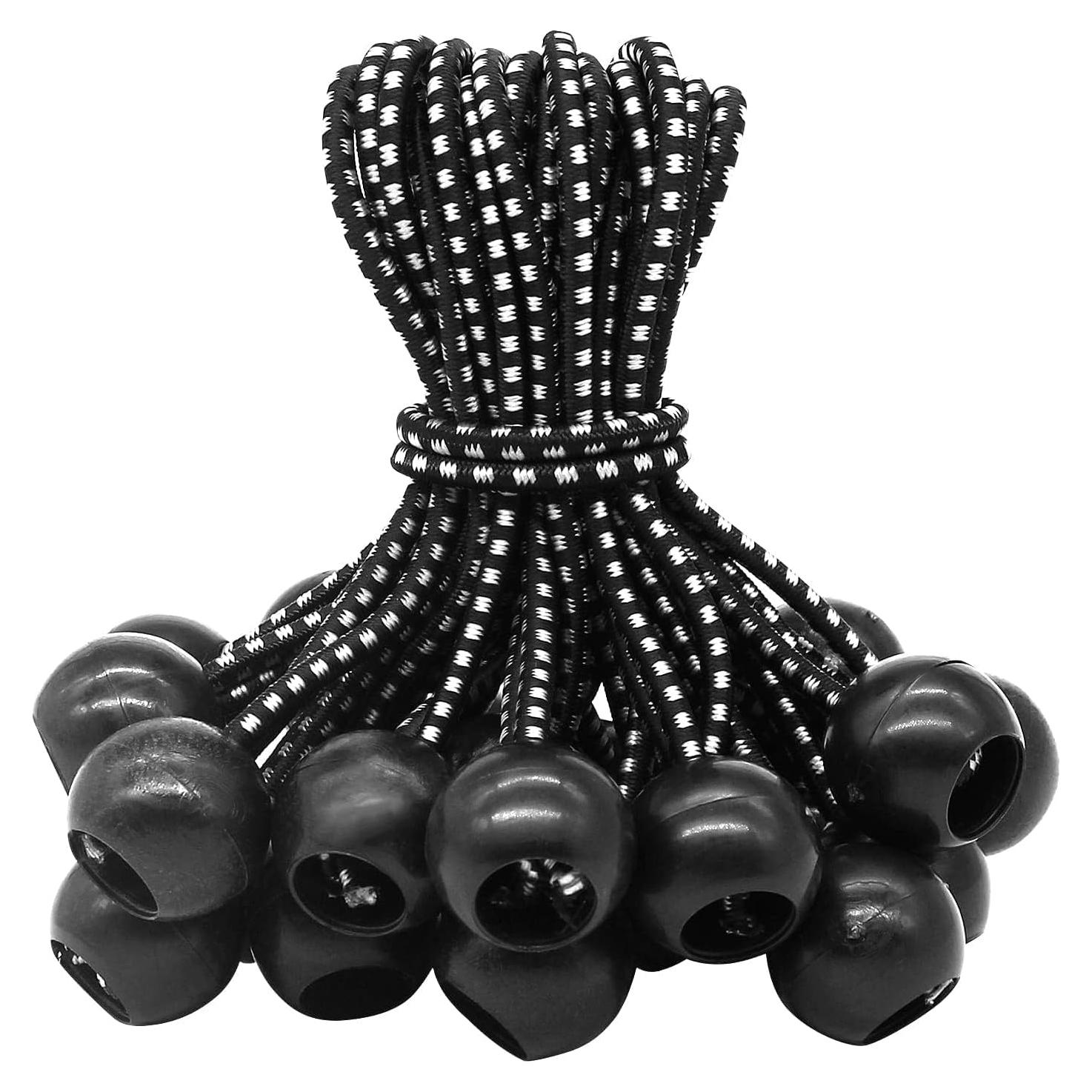 Paquete de 25 Bungees Elásticos CEDNQQWS 31.75 cm con Bola