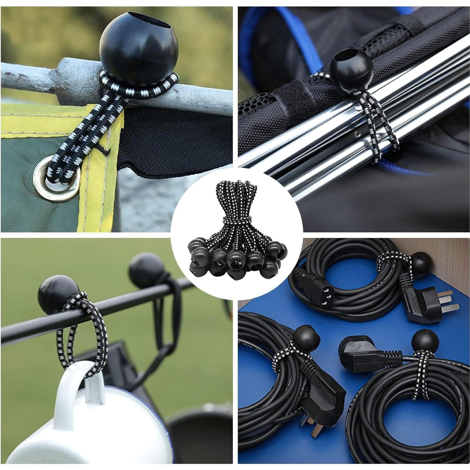 Paquete de 25 Bungees Elásticos CEDNQQWS 31.75 cm con Bola