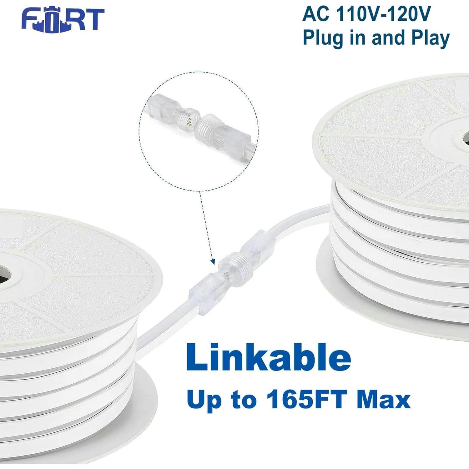 Luces de tira LED RGB FORT 10m IP66 impermeables con control remoto