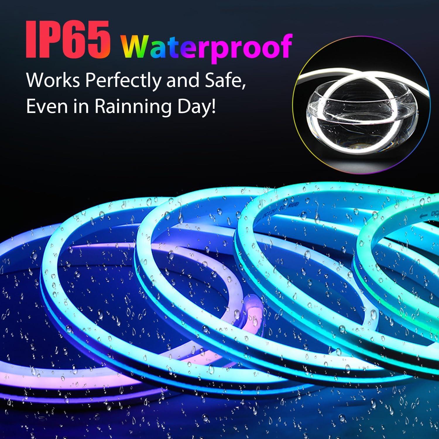 Cuerda de Luz LED Neón RGBW 10m Adlkirg Impermeable Control Remoto