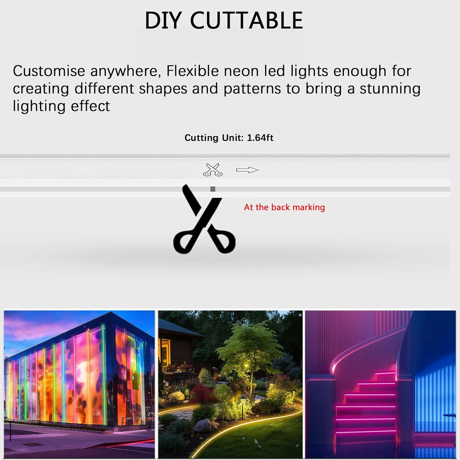 Cuerda de Luz LED Neón RGBW 10m Adlkirg Impermeable Control Remoto