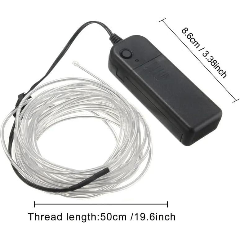 Luz de Alambre EL 5m Naranja - Tira de Luces Brillantes