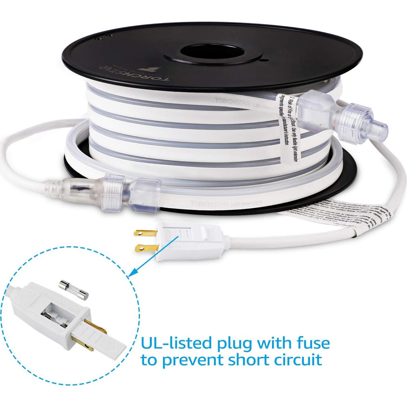 Luces LED de Cuerda TORCHSTAR 15.24m Ámbar IP67 Conectables