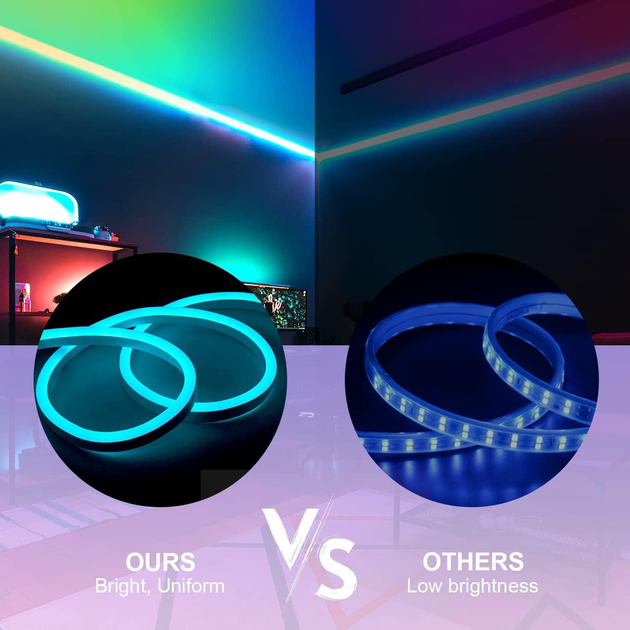 Tira de Luz LED Neón RGB 15m KSIBNW Control Remoto APP