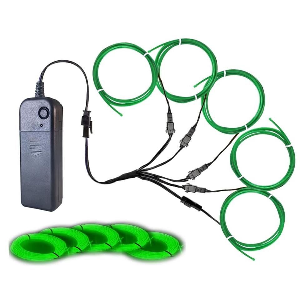 Cable de luz de neón 5m TiTiToo verde decorativo