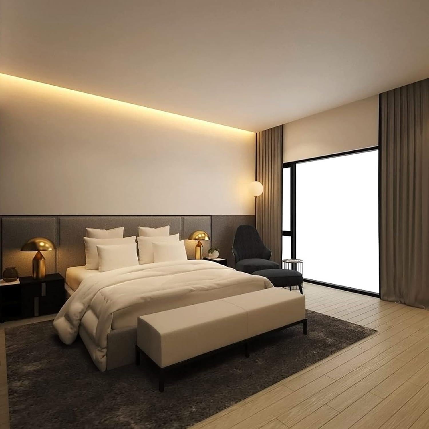 Canales de Aluminio GZBtech para Luz de Neón Única - 10 Piezas