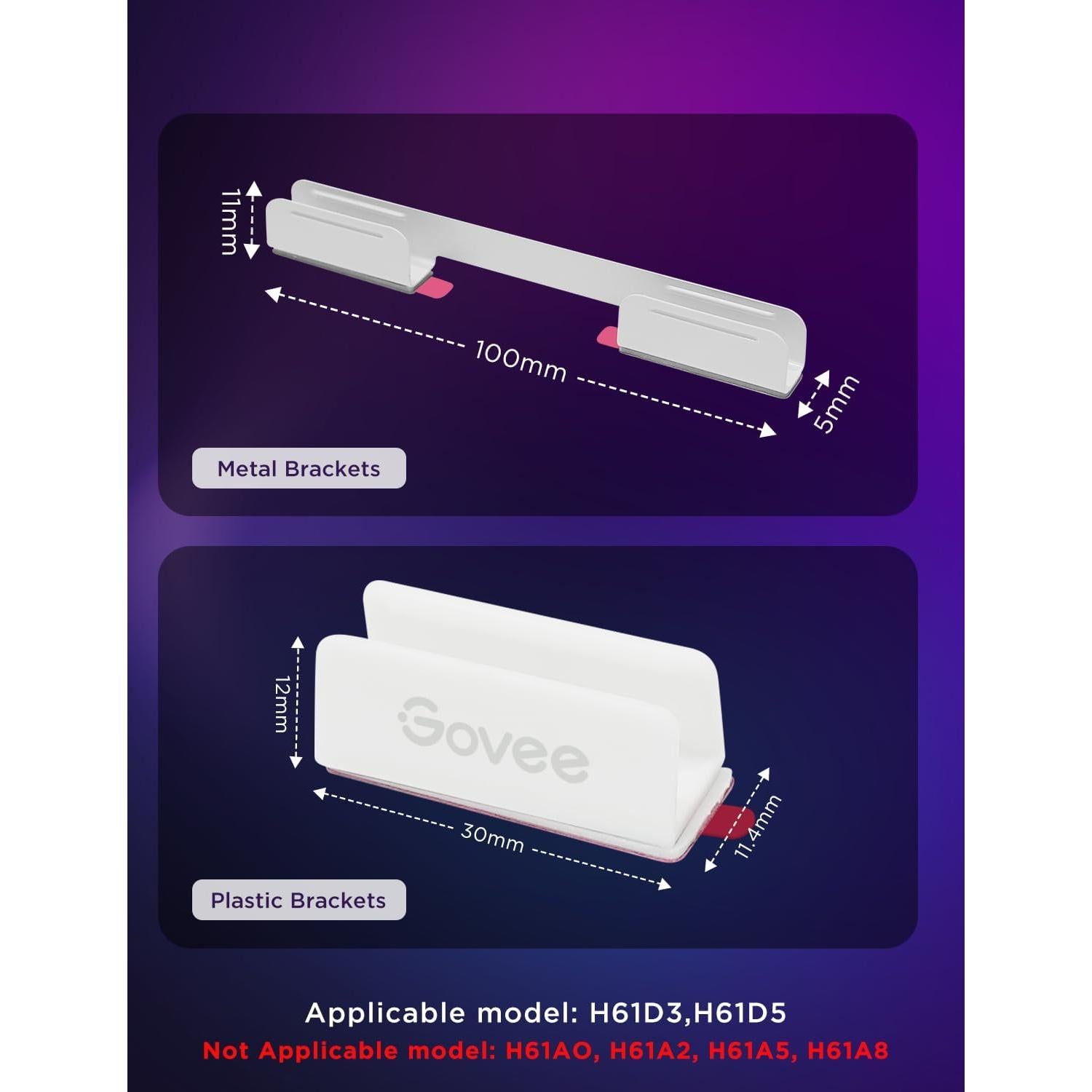 Soportes de Montaje Govee para Luces Neón RGBIC - 20 Piezas