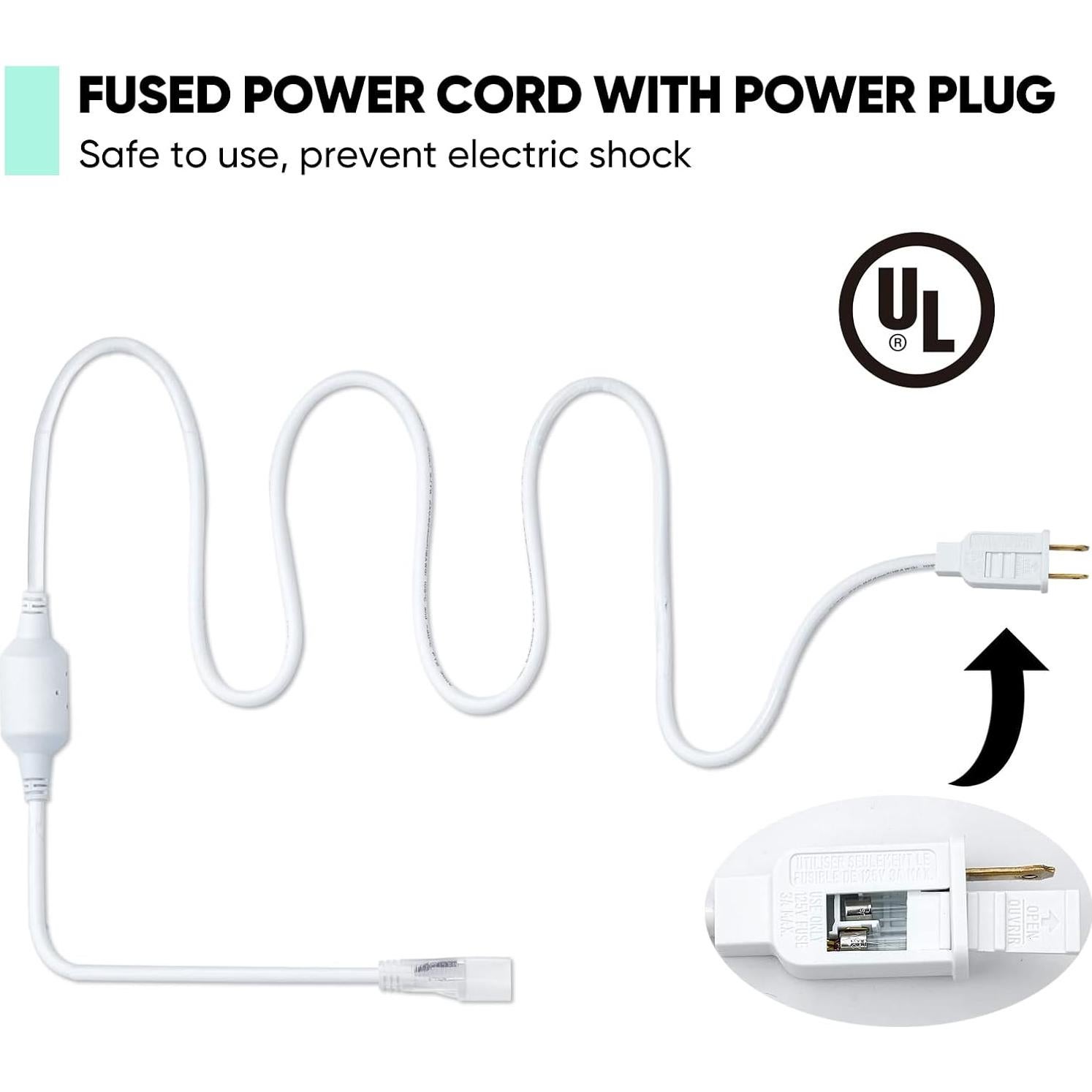 Kit de Conector de Cable de Alimentación GZBtech 1.5m para Luz LED