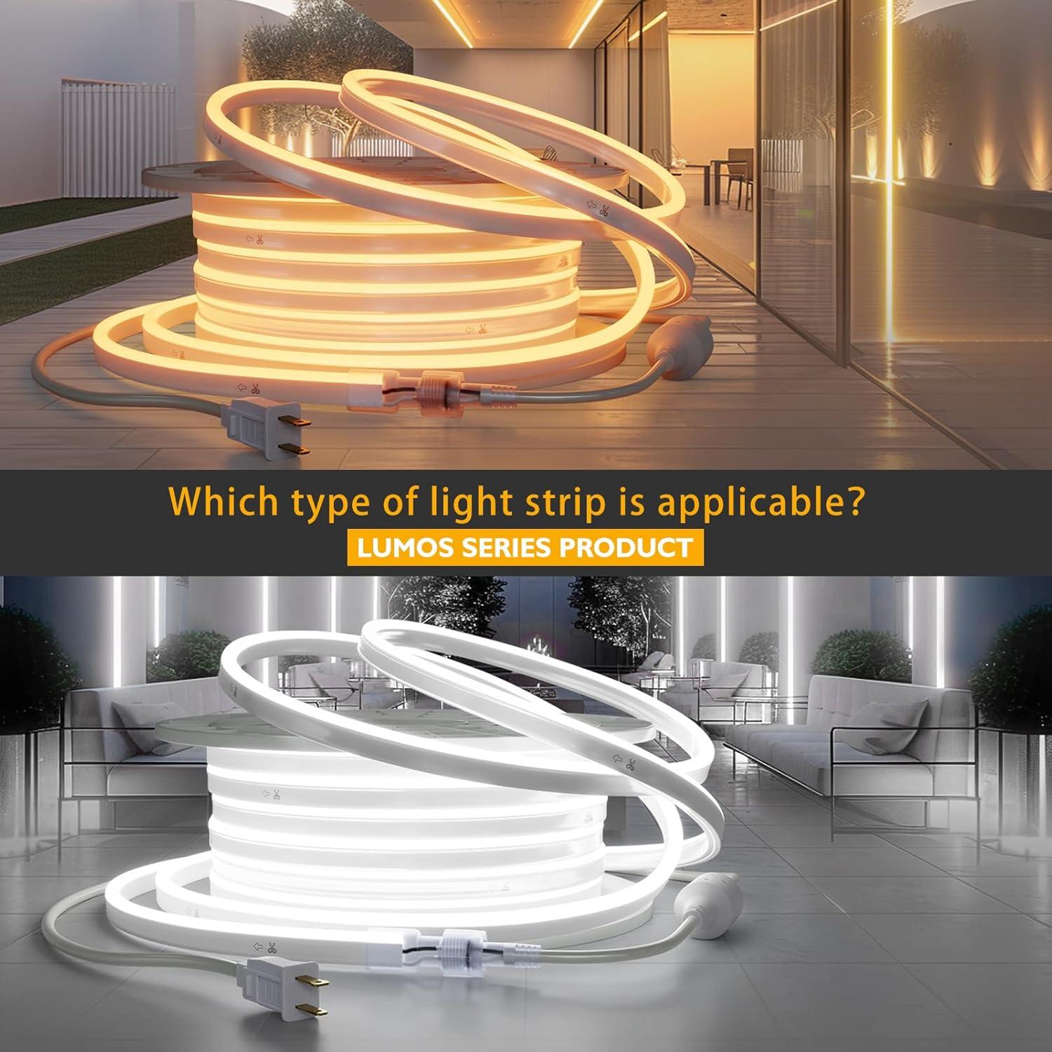 Conector y Cables para Luz Neón LED HRG 8x16mm 0.5m