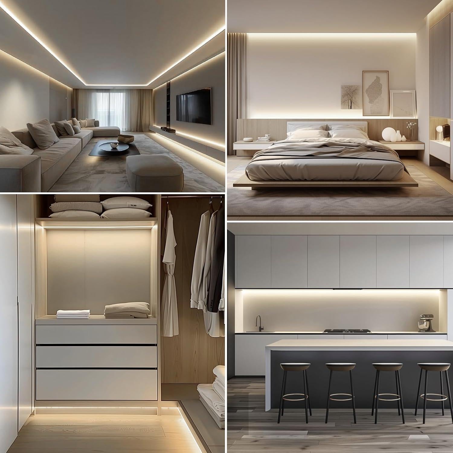 Tira LED exterior AIMENGTE 10m 1200 LEDs 4000K IP65