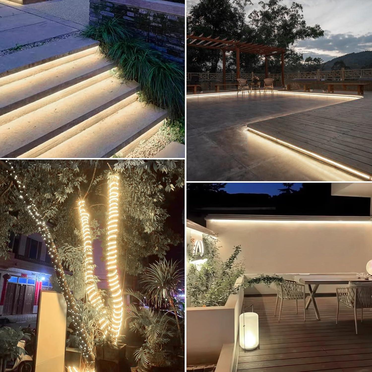 Tira LED exterior AIMENGTE 10m 1200 LEDs 4000K IP65