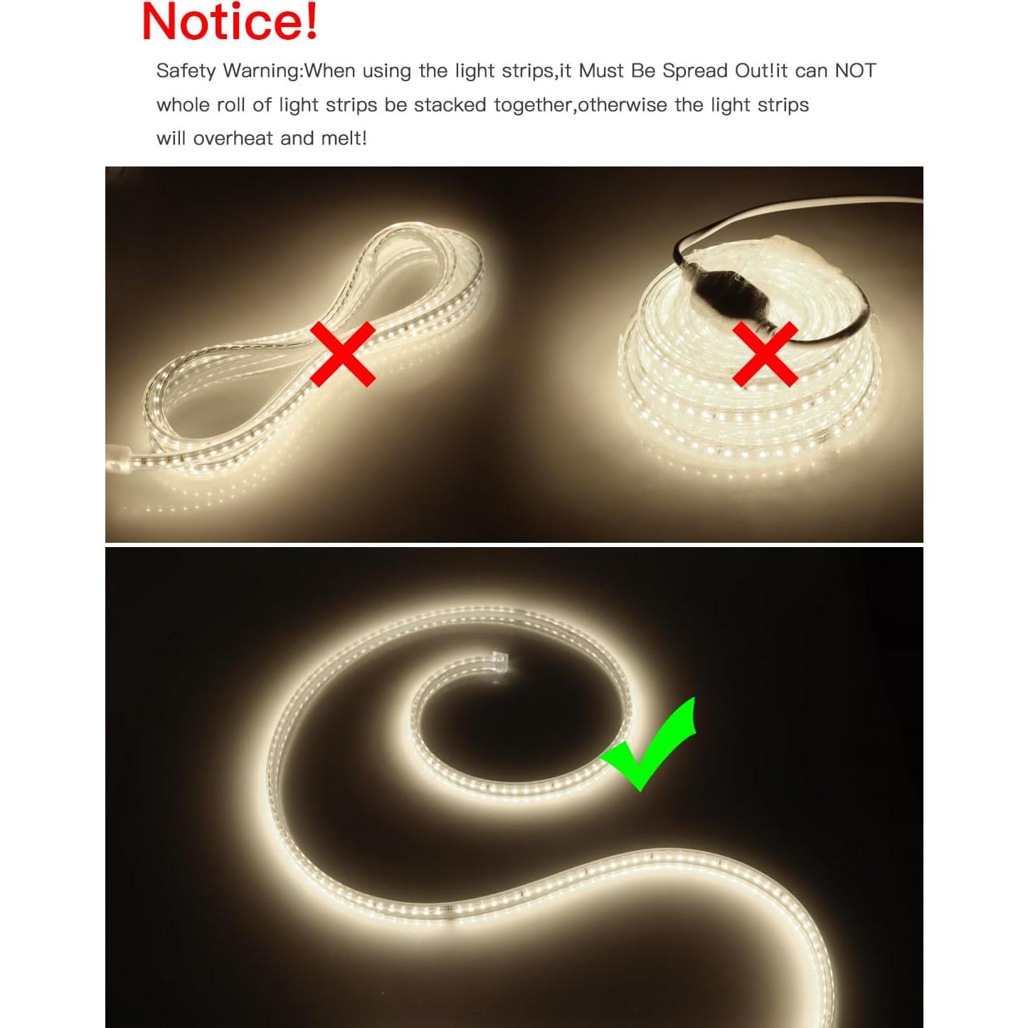 Tira LED exterior AIMENGTE 10m 1200 LEDs 4000K IP65