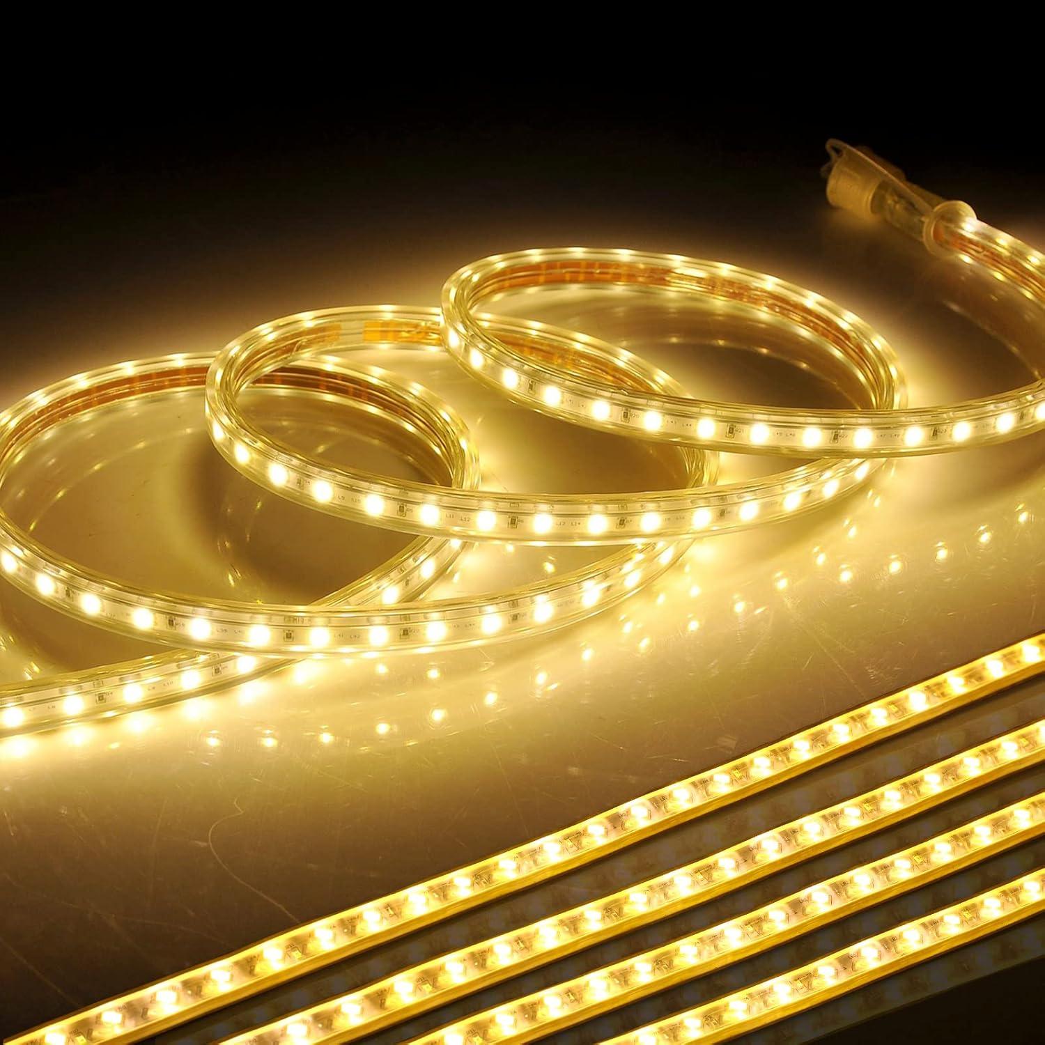 24 Piezas Soporte de Montaje Luz LED PVC Claro 1.01m