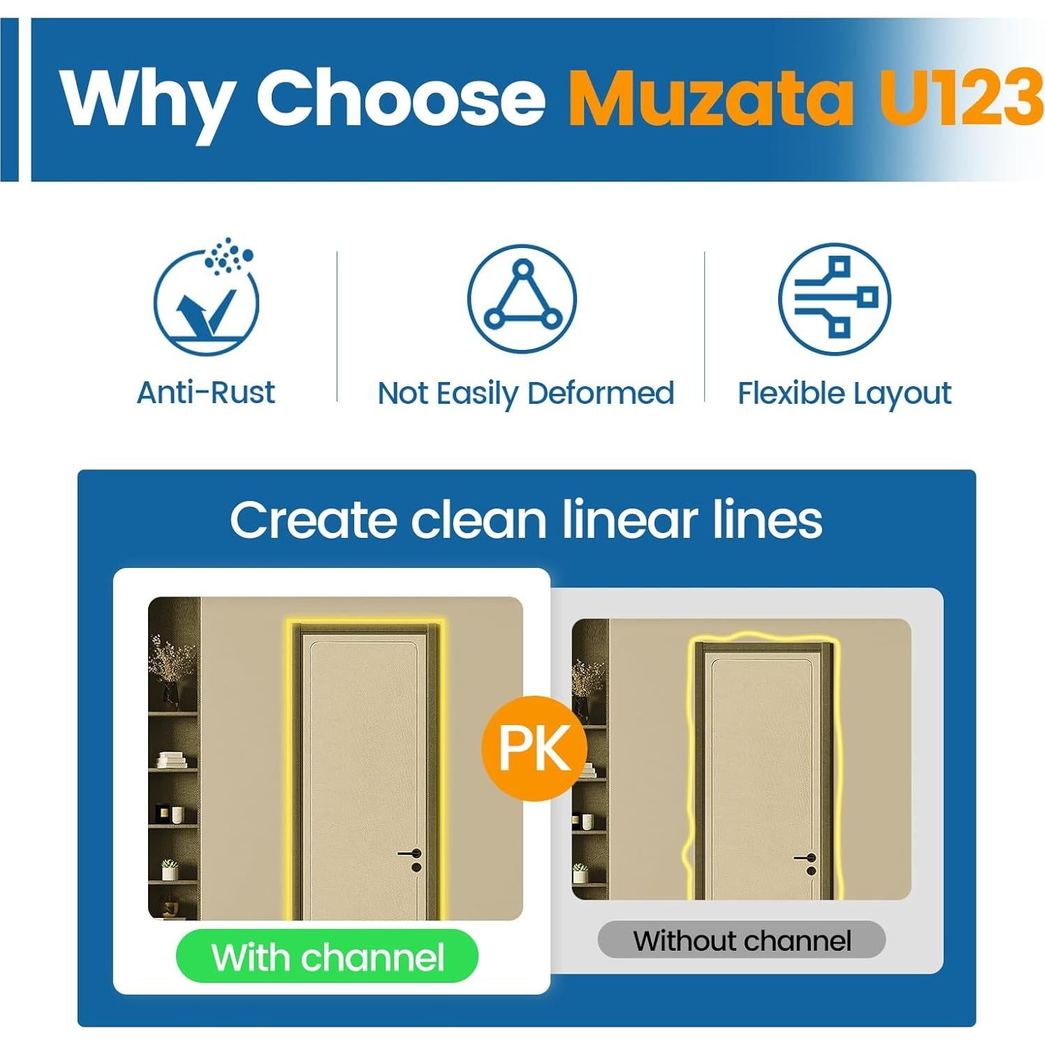 Canal de Luces de Cuerda Muzata U123 12Pack Aluminio 41.91cm