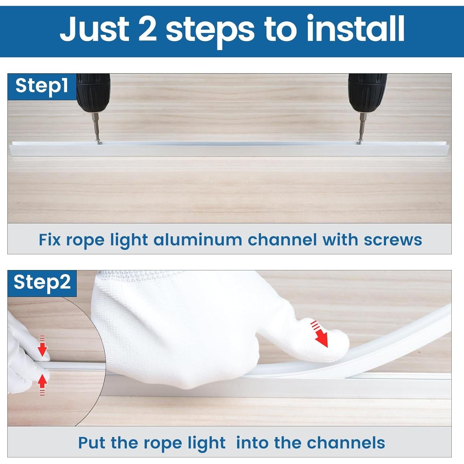 Canal de Luces de Cuerda Muzata U123 12Pack Aluminio 41.91cm