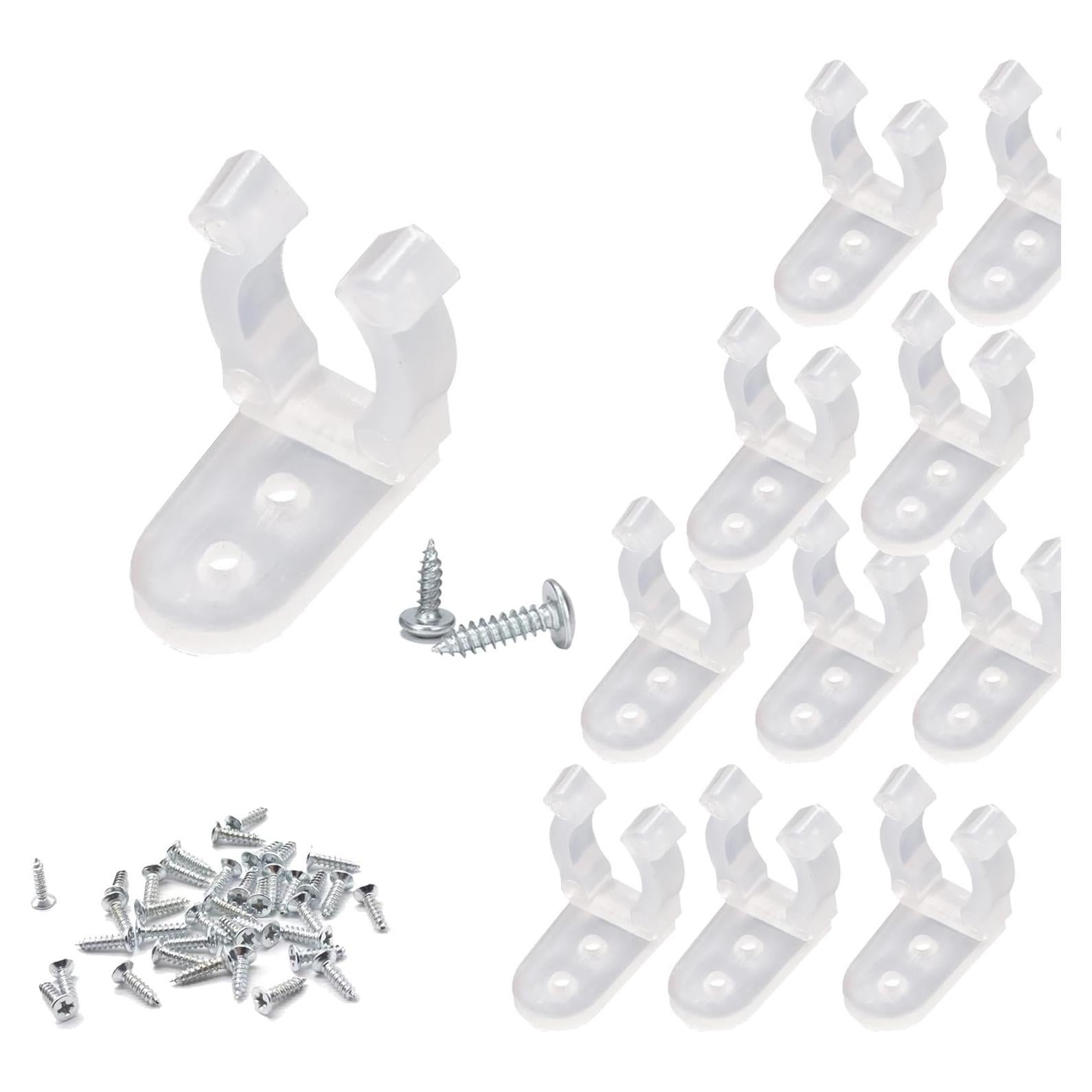 100 Clips de Cuerda LED TiTiToo + 200 Tornillos de 10mm