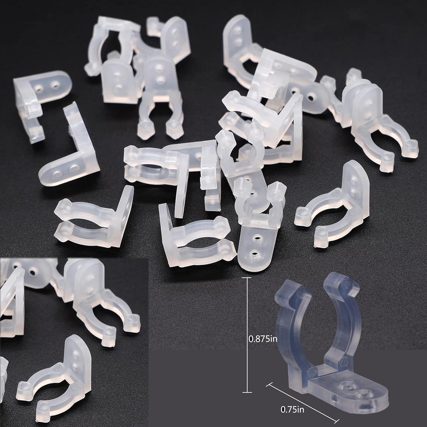 100 Clips de Cuerda LED TiTiToo + 200 Tornillos de 10mm