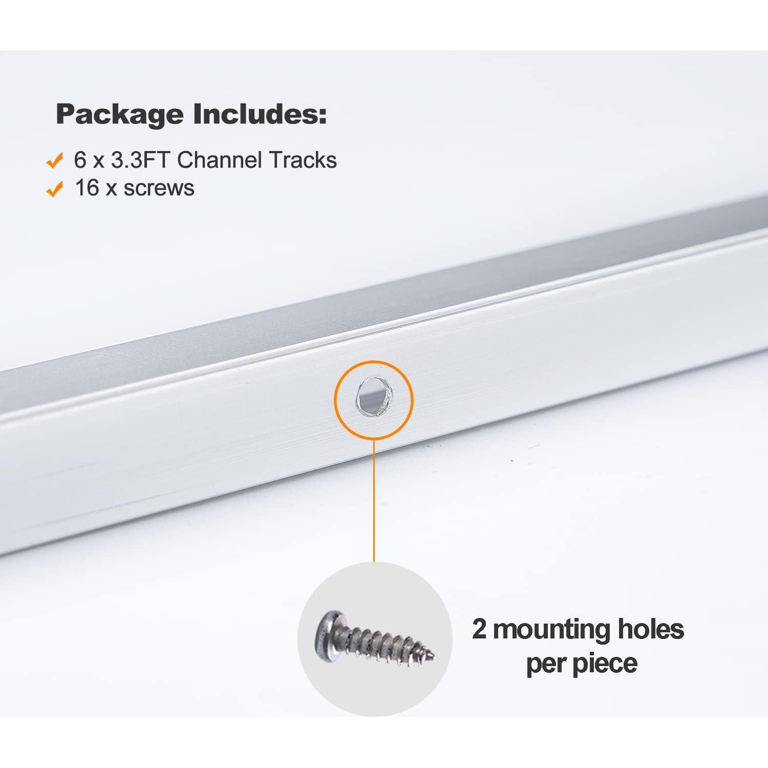 Soporte de Canal de Aluminio Shine Decor 1M para Luces Neón 10x20mm