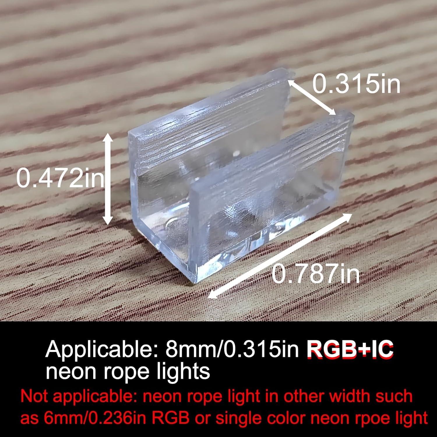 Soportes de Montaje MOLIONS para Luces de Neón 8mm - 50 Clips