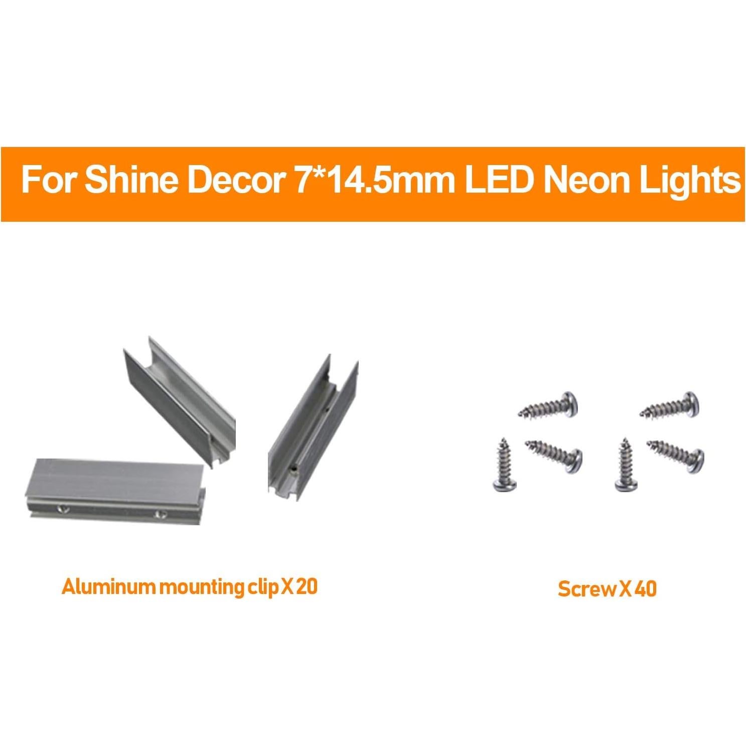 Clip de Montaje de Aluminio Shine Decor 20pcs para Luces LED