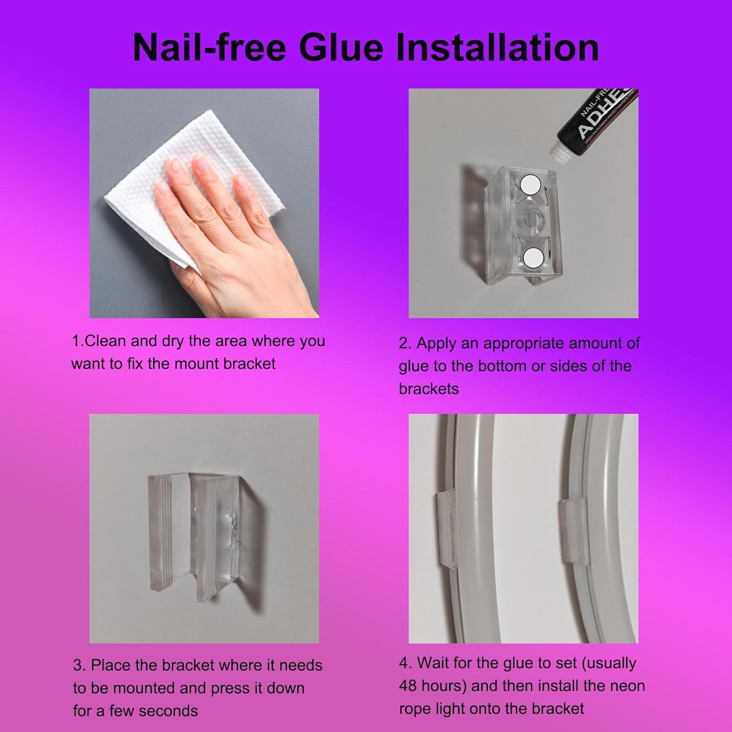 Soportes de Montaje MOLIONS para Luces de Neón 8mm - 20 Clips