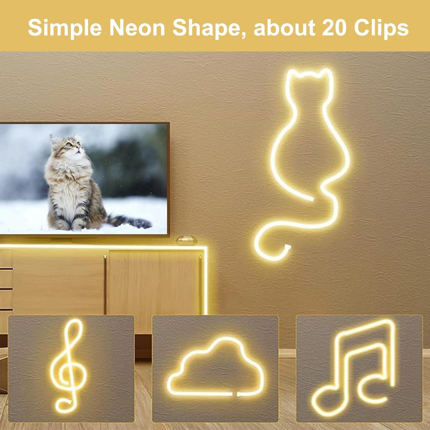 Soportes de Montaje MOLIONS para Luces de Neón 8mm - 20 Clips