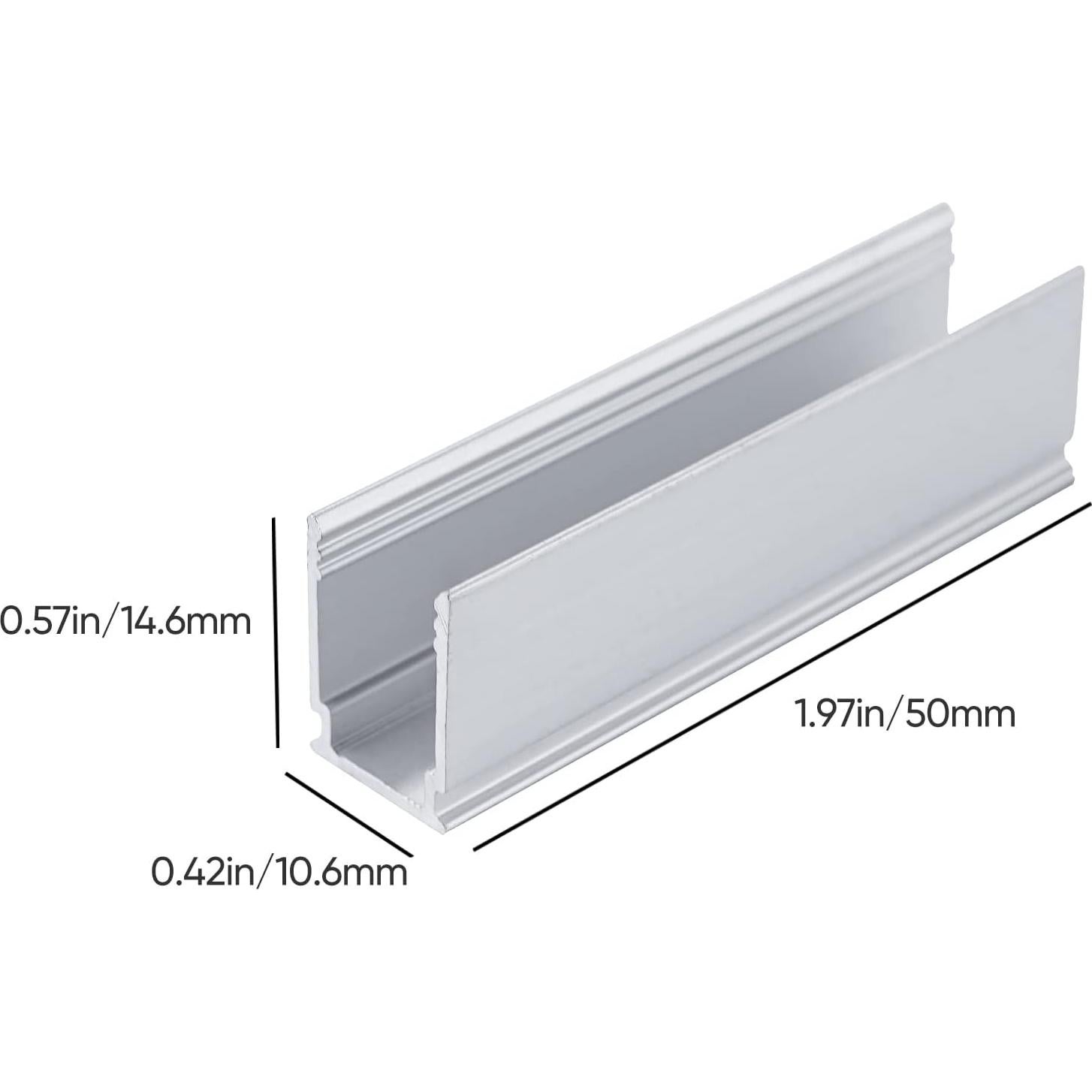 Clip de Montaje de Aluminio Shine Decor para Luces LED 10mm